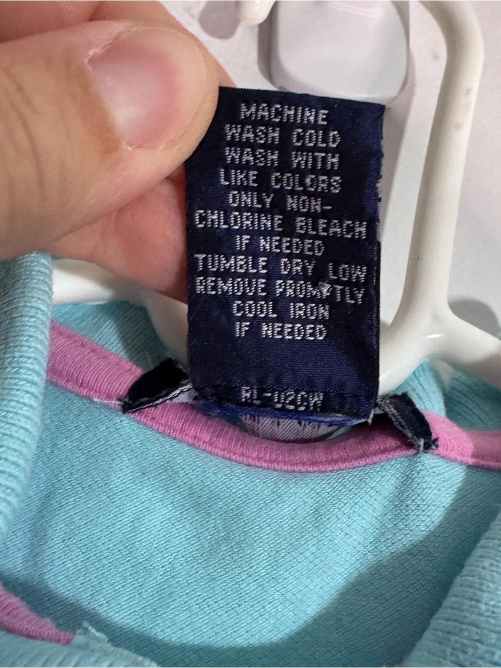 Ralph Lauren Girls Blue Polo Dress Pink Pony Pleated Hem Size 18M